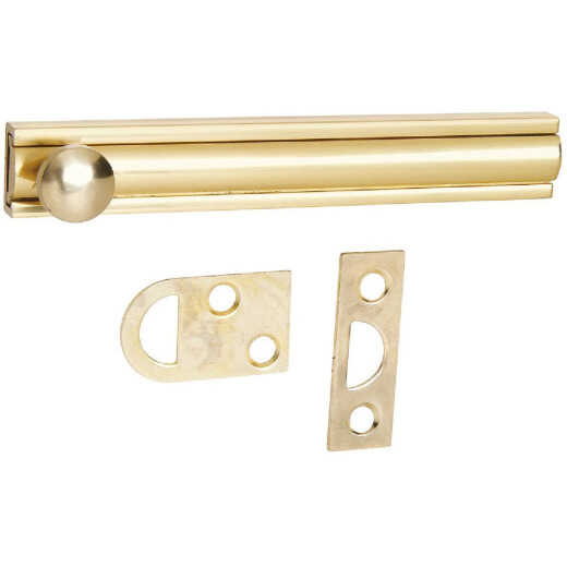 National Gallery Series 4 In. Polished Brass Door Surface Bolt